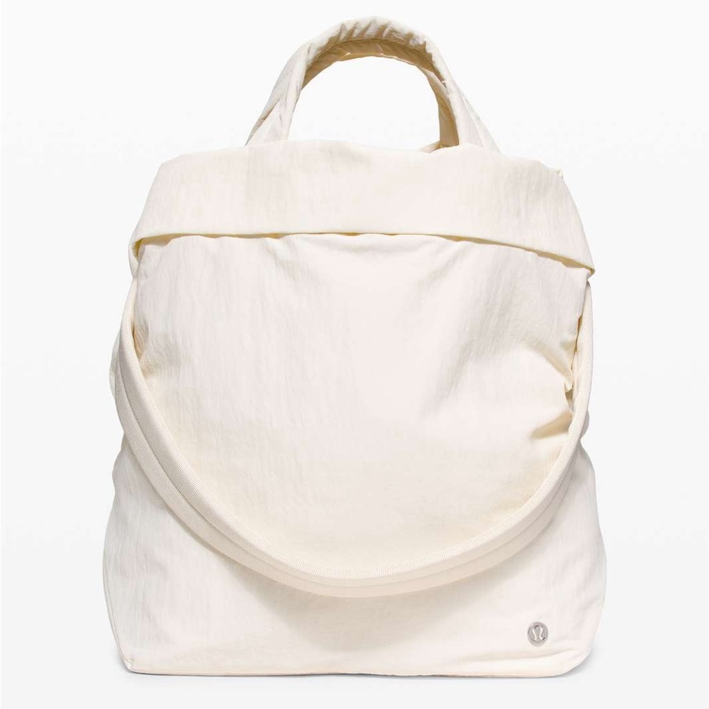 Lululemon “On My Level” 19L Crossbody Bag Light Ivory Silver Hardware